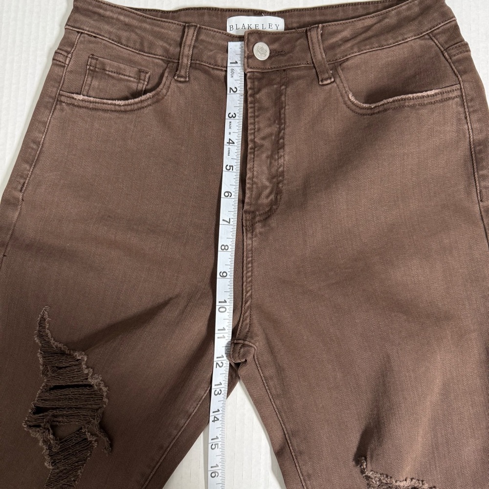 Blakeley Distressed Mocha Brown Jeans - Picture 6 of 8